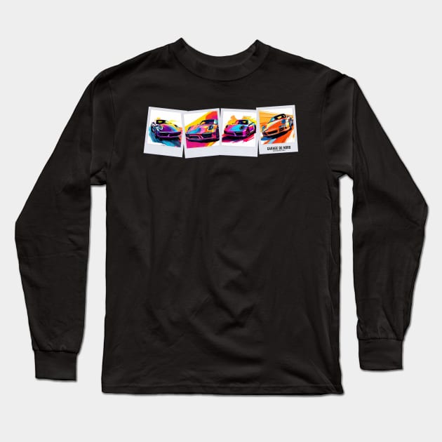 Flat Six Polaroid lineup... Long Sleeve T-Shirt by Garage Du Nord